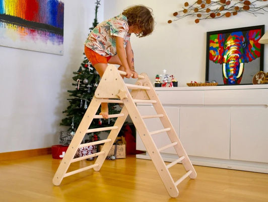 Set di triangolo di arrampicata in legno per bambini Parco giochi Montessori