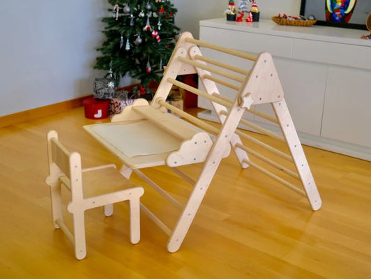 Set di triangolo di arrampicata in legno per bambini Parco giochi Montessori