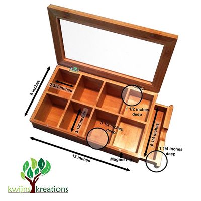 Casella di assortimento del tè in legno di pino in colore personalizzato per la collezione di tè