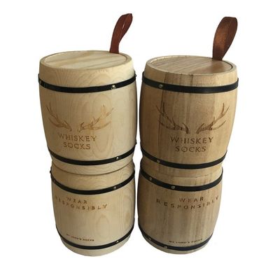 Logo personalizzato Acceptabile Te' Legnoso Caffè Zucchero Canister Set Forma Barile
