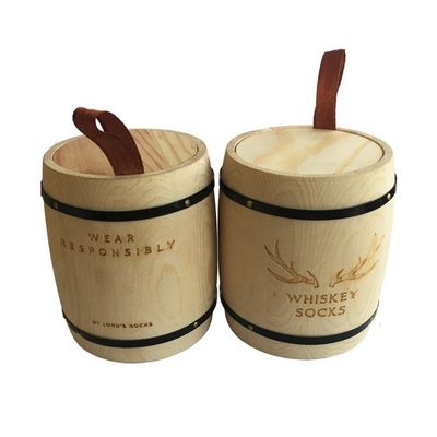 Logo personalizzato Acceptabile Te' Legnoso Caffè Zucchero Canister Set Forma Barile