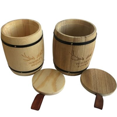 Decorazione artigianale in botti di legno naturale con logo personalizzato accettabile e regalo