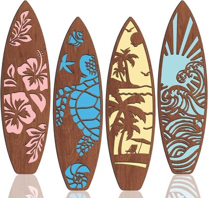 Contenitori di stoccaggio Decorazione della parete della tavola da surf per la fuga in spiaggia hawaiana estiva