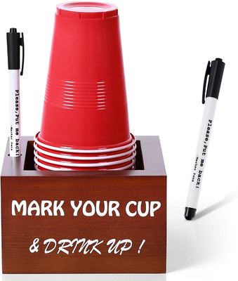 Supporto coppa monouso a doppio pino bianco per distribuzione di utensili da festa rustici