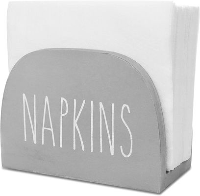 Tenitore di tovagliolo bruciato personalizzato per banconi da cucina 15x11x7.6cm Legno massello per tutte le stagioni