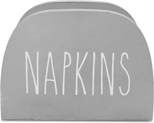 Tenitore di tovagliolo bruciato personalizzato per banconi da cucina 15x11x7.6cm Legno massello per tutte le stagioni