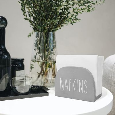 Tenitore di tovagliolo bruciato personalizzato per banconi da cucina 15x11x7.6cm Legno massello per tutte le stagioni