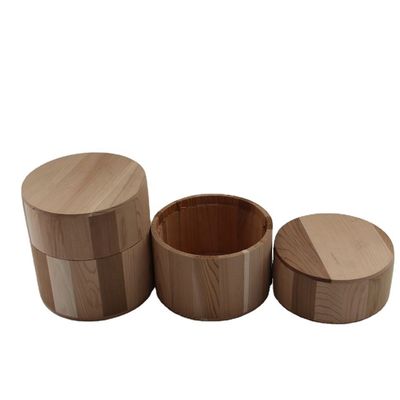 Manico lucido Logo personalizzato Acceptabile Vaso di candela in legno di cedro con coperchio di legno