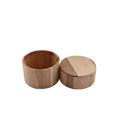 Manico lucido Logo personalizzato Acceptabile Vaso di candela in legno di cedro con coperchio di legno