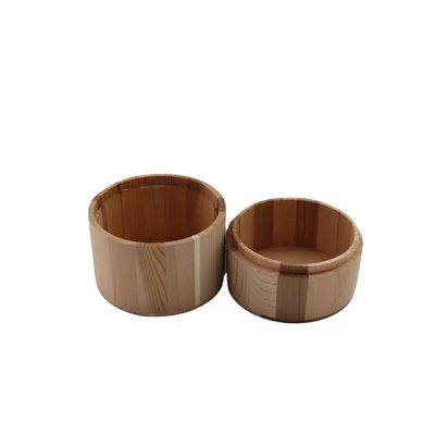Manico lucido Logo personalizzato Acceptabile Vaso di candela in legno di cedro con coperchio di legno