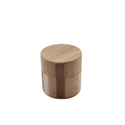 Manico lucido Logo personalizzato Acceptabile Vaso di candela in legno di cedro con coperchio di legno