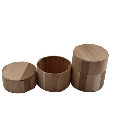 Manico lucido Logo personalizzato Acceptabile Vaso di candela in legno di cedro con coperchio di legno