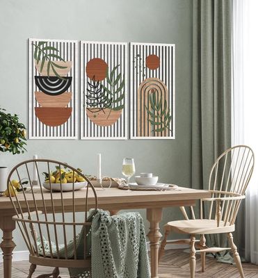 Decorazione moderna Sole Luna Pianta Natura Decorazione murale per soggiorno con logo personalizzato