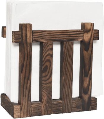 Tenitori di tovaglioli in legno in stile rustico per i ristoranti