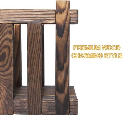 Tenitori di tovaglioli in legno in stile rustico per i ristoranti