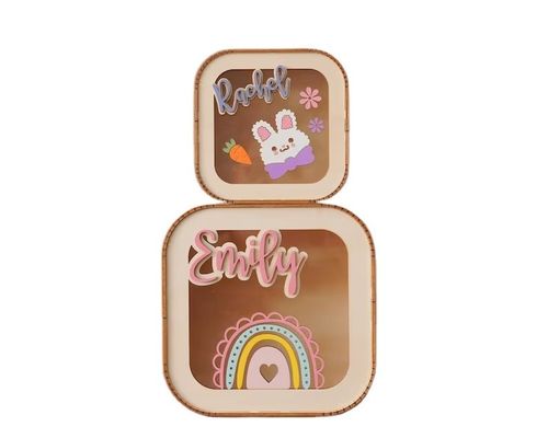 Scatola di soldi in legno di pino Decorazione della stanza di Montessori Decorazione della stanza di bambina Scatola di denaro in legno Regalo per figlia