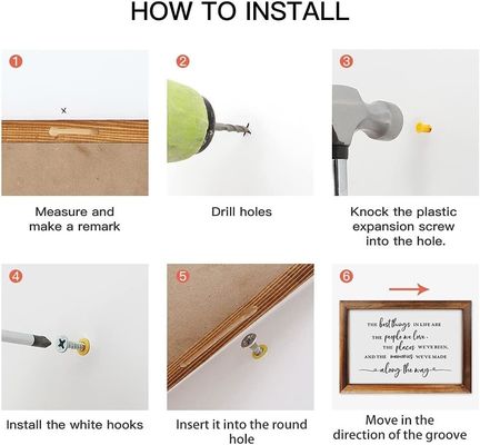 Segno di parete in legno per la camera da letto di una casa di campagna Segno di famiglia vintage in colore semplice