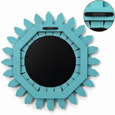 Specchietto da parete decorativo in bianco o il tuo colore 12 pollici di legno rustico stile Boho