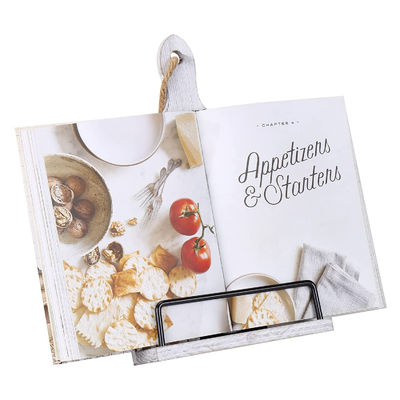 Leggi senza sforzo le tue ricette con questo portalibro di ricette in legno rustico regolabile