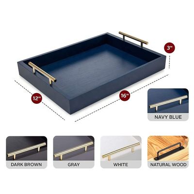 OEM ODM Accepted Walnut or Custom Wood Serving Tray con maniglie