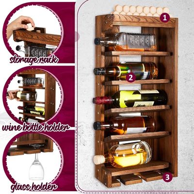 Moderno e elegante vetro con portabottiglie