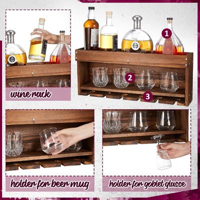 Moderno e elegante vetro con portabottiglie