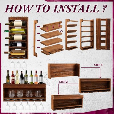 Moderno e elegante vetro con portabottiglie