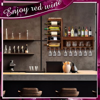 Moderno e elegante vetro con portabottiglie