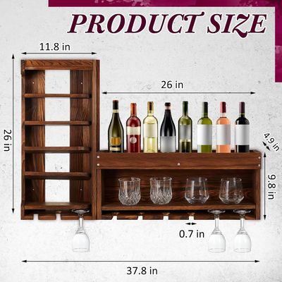 Moderno e elegante vetro con portabottiglie