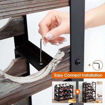 Progettazione funzionale Tavolo da tavolo multifunzionale in legno per le bottiglie di liquori