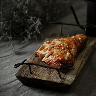 Tavolo di servizio in legno naturale rustico con maniglie metalliche OEM ODM accettato