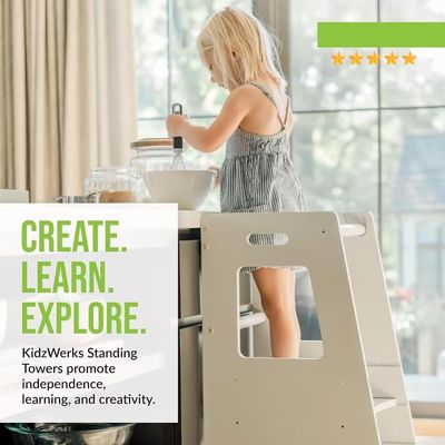 Logo personalizzato Acceptabile Gray Child Standing Tower per bambini in stile Montessori