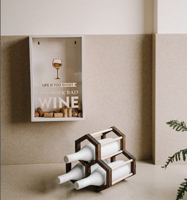 Funzionalità-risparmio di spazio 202404 portabottiglie di vino in legno a nido di miele