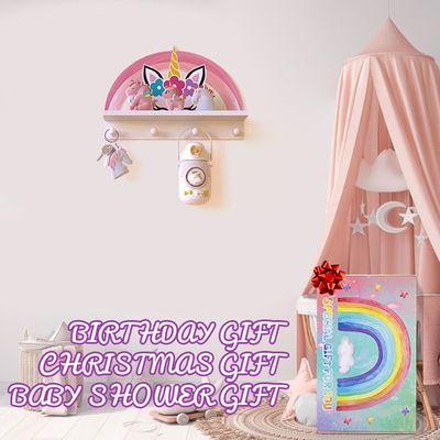 Mensola galleggiante e ganci Multifunzionale Rack per abiti per bambini Decorazione della camera da letto per ragazze