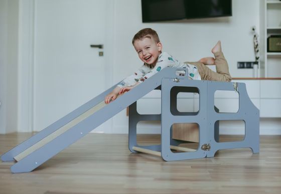 Posta Imballaggio Soggiorno Cucina Torre 3in1 Scala pieghevole Scaffale Slide da scrivania per bambini