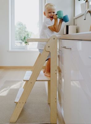 Scaffale pieghevole per l'apprendimento di dimensioni comuni o personalizzate Montessori