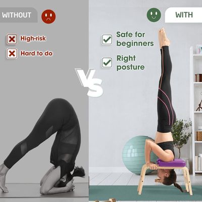 Imballaggio per la posta e banco per testa di yoga in legno per il rafforzamento del nucleo negli esercizi di yoga