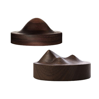 3D scultura Black Walnut Beech Wooden Cup Mat Coaster per design creativo in stile moderno