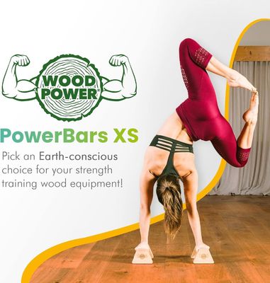 Parallettes di legno spingere le barre PowerBars per il fitness interno Durable Handstand Trainer