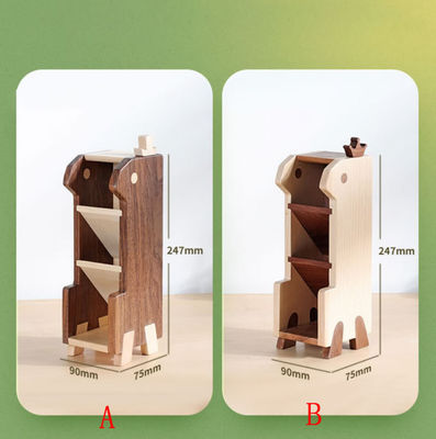 Stando di matita da scrivania a più strati in legno personalizzato per ufficio e organizzazione dello studio