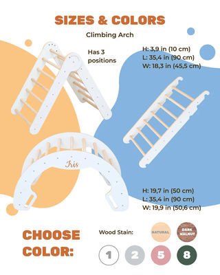 Imballaggio postale Y Sala giochi Gym Climber Legno naturale Arco di arrampicata per bambini giocattolo di apprendimento