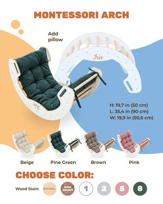 Imballaggio postale Y Sala giochi Gym Climber Legno naturale Arco di arrampicata per bambini giocattolo di apprendimento