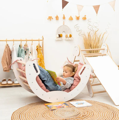 Imballaggio postale Y Sala giochi Gym Climber Legno naturale Arco di arrampicata per bambini giocattolo di apprendimento