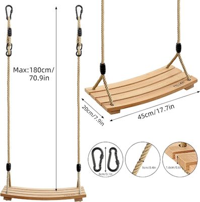 Logo personalizzato Swing set per bambini per adulti Bambini Sedile d'altalena in legno