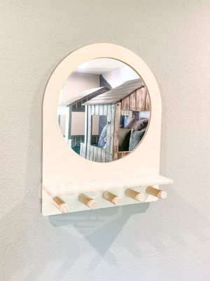 Mensola Montessori Specchio bambino per bambini Ingresso e cura del corpo in bagno di casa hotel