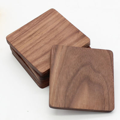 Logo personalizzato Acceptabile Walnut Cherry Wood Coaster per uno stile di design minimalista eco-friendly