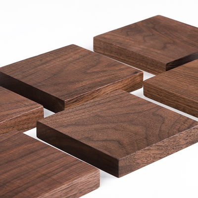 Logo personalizzato Acceptabile Walnut Cherry Wood Coaster per uno stile di design minimalista eco-friendly