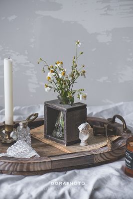 Piatto di legno a manica in metallo per il tè e il tempo libero personalizzabile