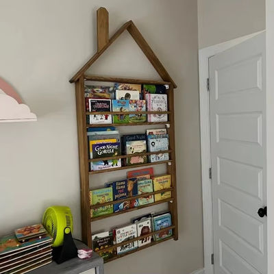 202406 Libreria per bambini Parete in legno Montessori Legno massello Rack per pareti per bambini Dimensioni personalizzate