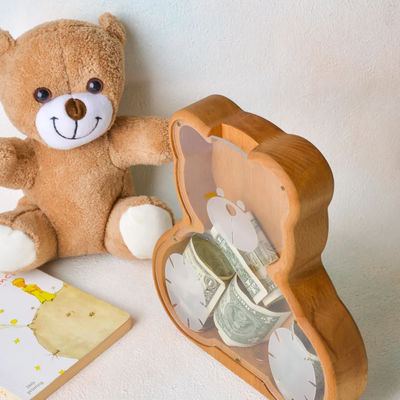 202407 Primo compleanno regalo di Pasqua Animali Banca di monete per ragazzi Verniciato e fatto a mano